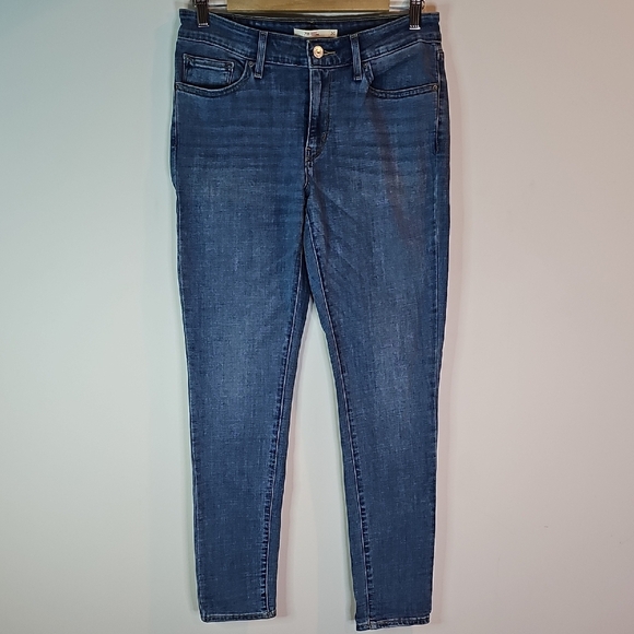 Levi's 711 Blue Skinny 30x30 Jeans Sleek Fit - Picture 1 of 13
